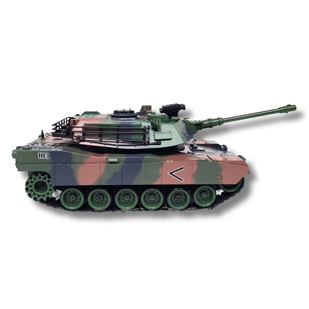 1/18 Scale US M1A2- 2.4Ghz RC Tank Force (Green Camo or Tan)