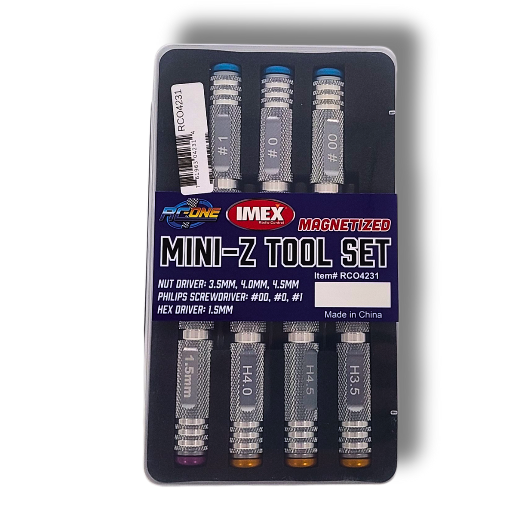 RC One Precision Tool Kit for MINI-Z Models (7-Piece Set with Case)