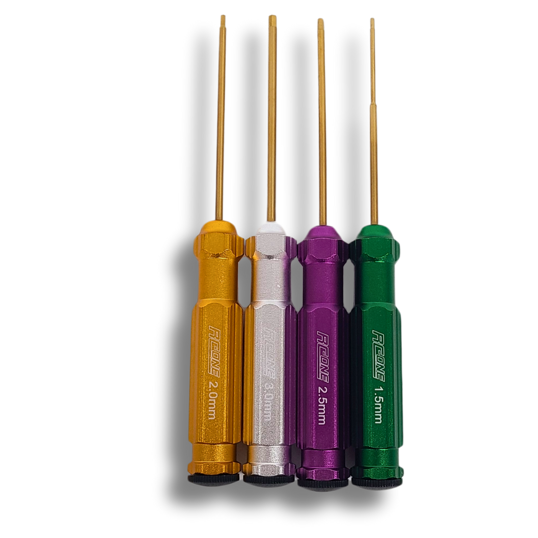 RCONE 4-Piece Ball-End Hex Driver Set (1.5mm, 2.0mm, 2.5mm, 3.0mm)