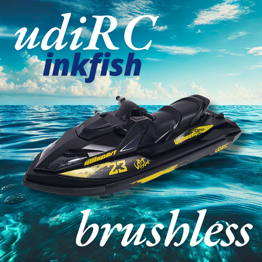 UDIRC Inkfish Brushless RC Jet Boat with Self-Righting, & Jet Pump Propulsion