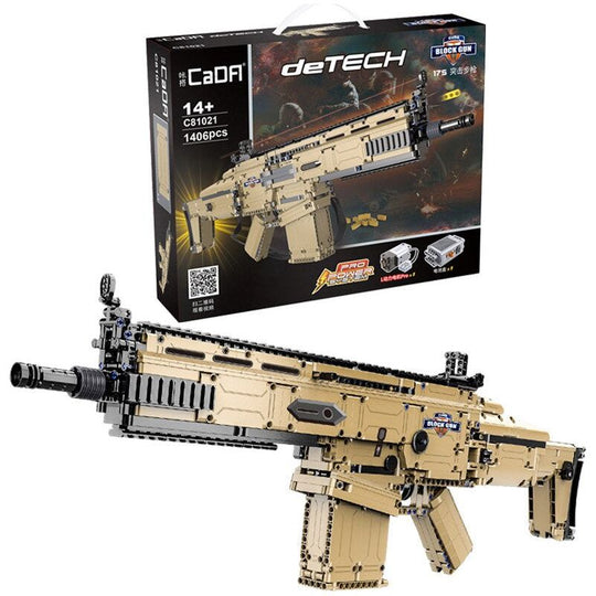 CaDA Model Assault Rifle Brick Building Set 1406 Pieces