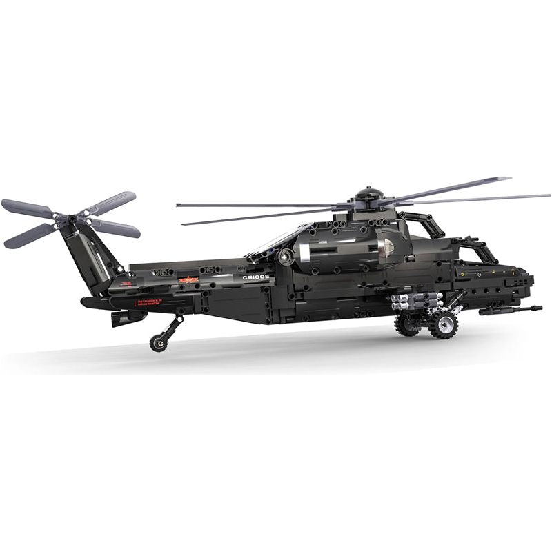 CaDA WZ10 Military Helicopter Remote Controlled Brick Building Set 989 Pieces