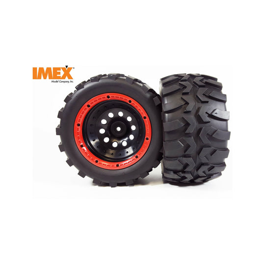 J-7 Tires & Pluto Rims with Beadlocks 24mm Hex (1 Pair) (Choose Color Combos)