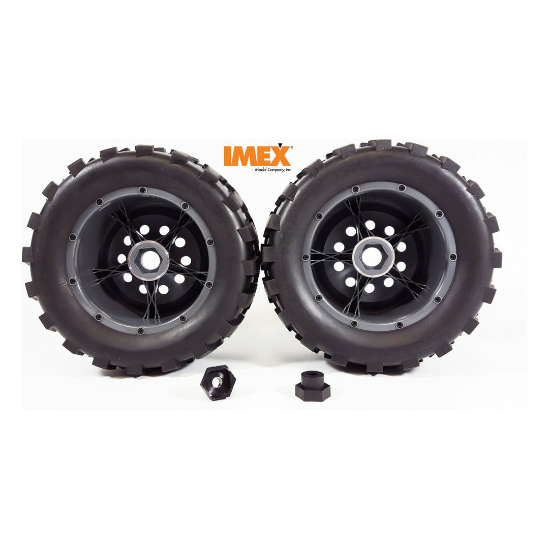 J-7 Tires & Pluto Rims with Beadlocks 24mm Hex (1 Pair) (Choose Color Combos)