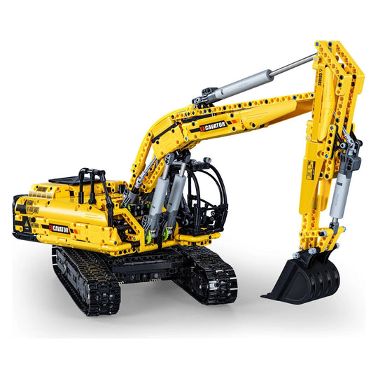 CaDA Full Function Excavator Construction Series (Non-Motorized) Brick Building Set 1,702 Pieces