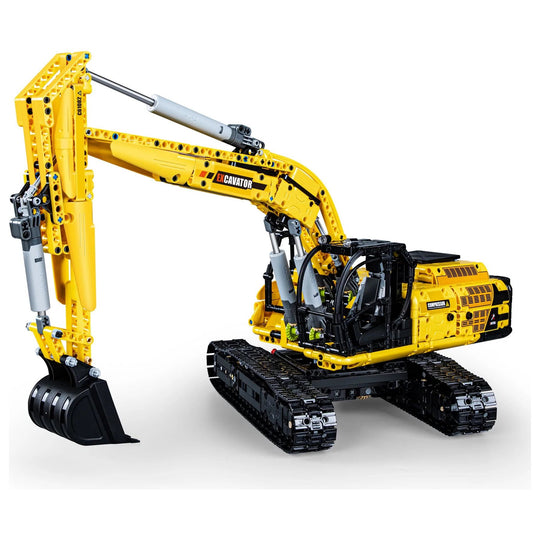 CaDA Full Function Excavator Construction Series (Non-Motorized) Brick Building Set 1,702 Pieces