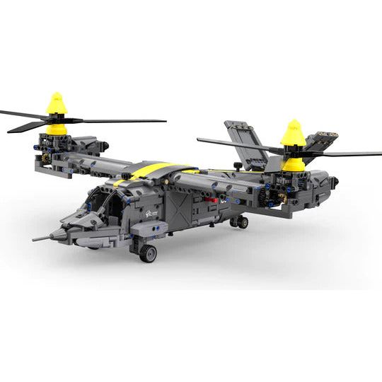 CaDA Tiltrotor Helicopter (Non-Motorized) Brick Building Set 1,436 Pieces