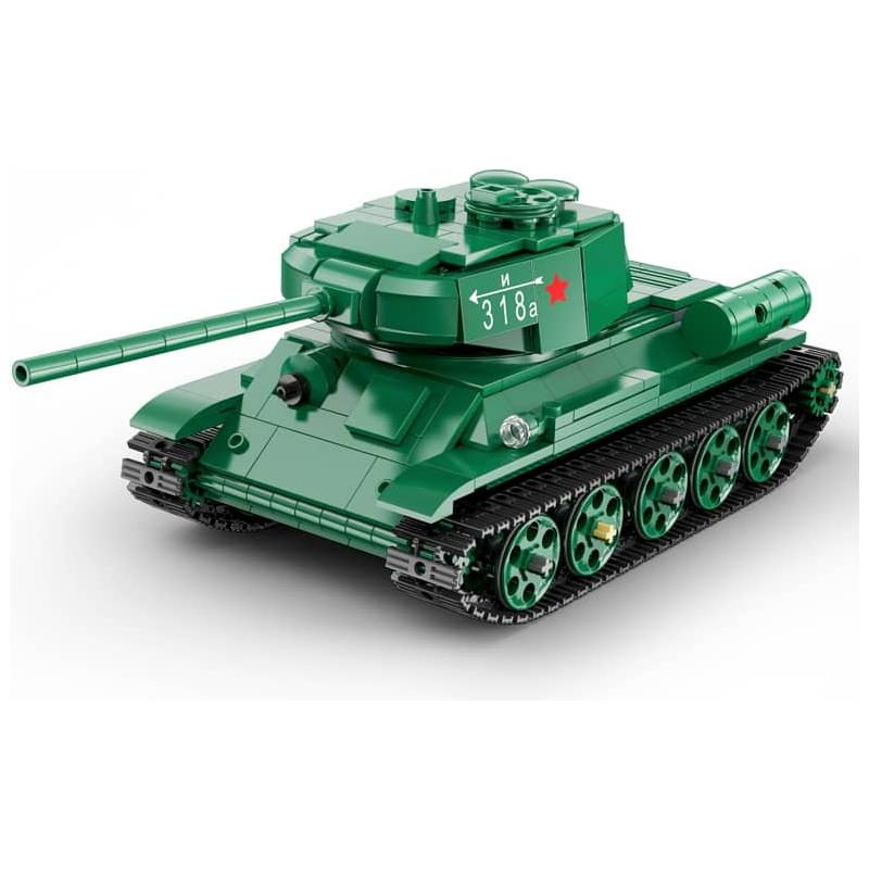 CaDA 1:35 Scale Model T-34 Medium Tank Remote Controlled Brick Building Set 722 Pieces