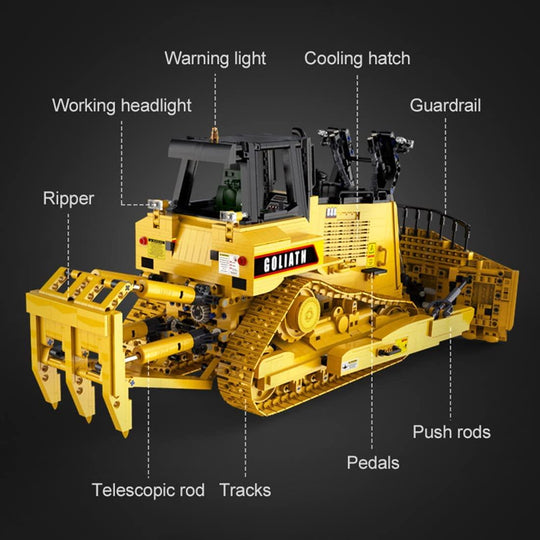 CaDA Masters Goliath Bulldozer Remote Controlled Construction Series Brick Building Set 2,826 Pieces