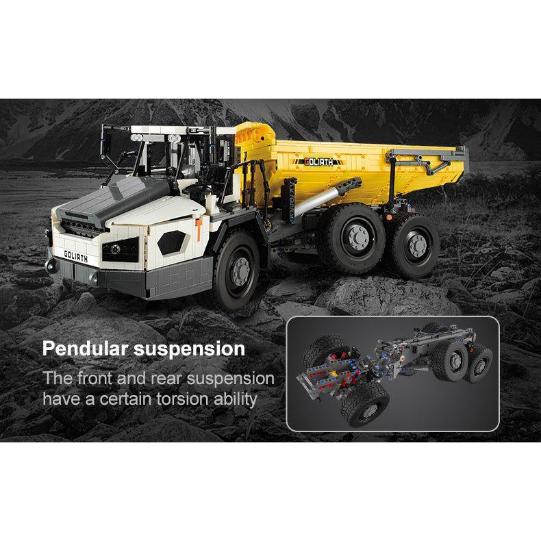 CaDA Articulated Dump Truck Remote Controlled Construction Series 1:17 Scale Brick Building Set 3,067 Pieces