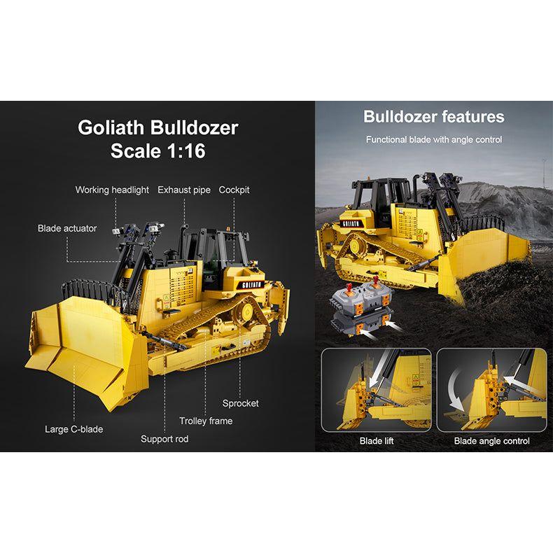 CaDA Masters Goliath Bulldozer Remote Controlled Construction Series Brick Building Set 2,826 Pieces