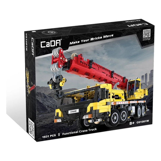 CaDA Mobile Extension Crane Construction Series (Non-Motorized) Brick Building Set 1,831 Pieces