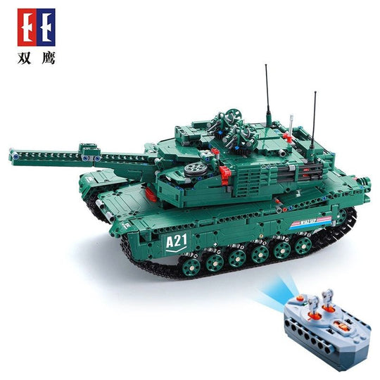 CaDA 2in1 M1A2 Abrams U.S. Main Battle Tank or Anti-Aircraft Gun Remote Controlled Brick Building Set 1,498 Pieces