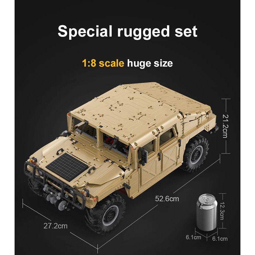 CaDA 1:8 Scale Humvee Off-Road Vehicle (Non-Motorized) Brick Building Set 3,935 Pieces