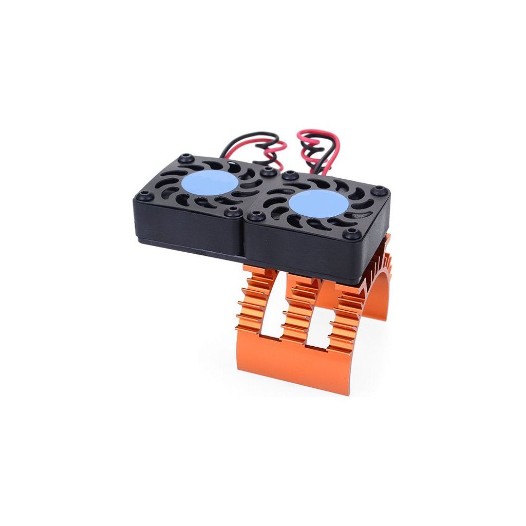 Aluminum Slotted Heatsink with Dual Fans (Multiple Colors)