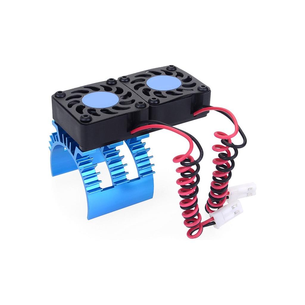 Aluminum Slotted Heatsink with Dual Fans (Multiple Colors)