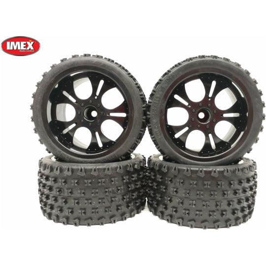 IMEX 2.8 H-Pin Tires & Falcon Rims (1 Pair)