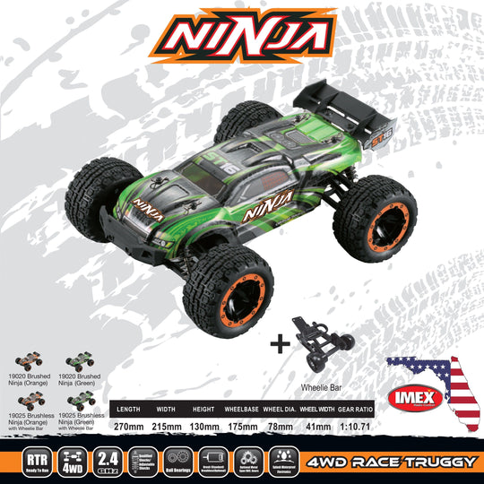 IMEX Ninja 1/16th Scale Brushless RTR 4WD Truggy