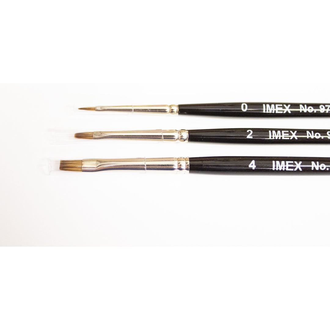 IMEX Natural & Synthetic Hair Flat Tip Brushes (Pick Size)