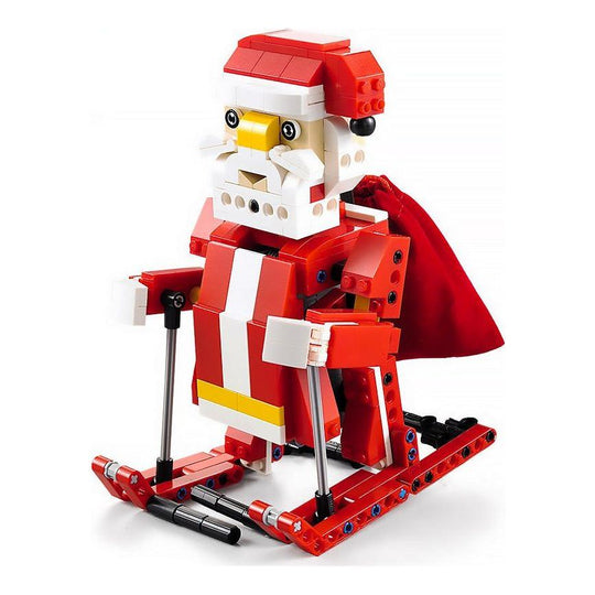 CaDA Santa Claus 2-in-1 Building Set with Motion, Sound, Lights & Sleigh – 439 Pieces